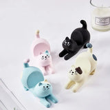 Grocery Cat Phone Holder Resin Craft Car Desktop Ornament Charge Hub X
