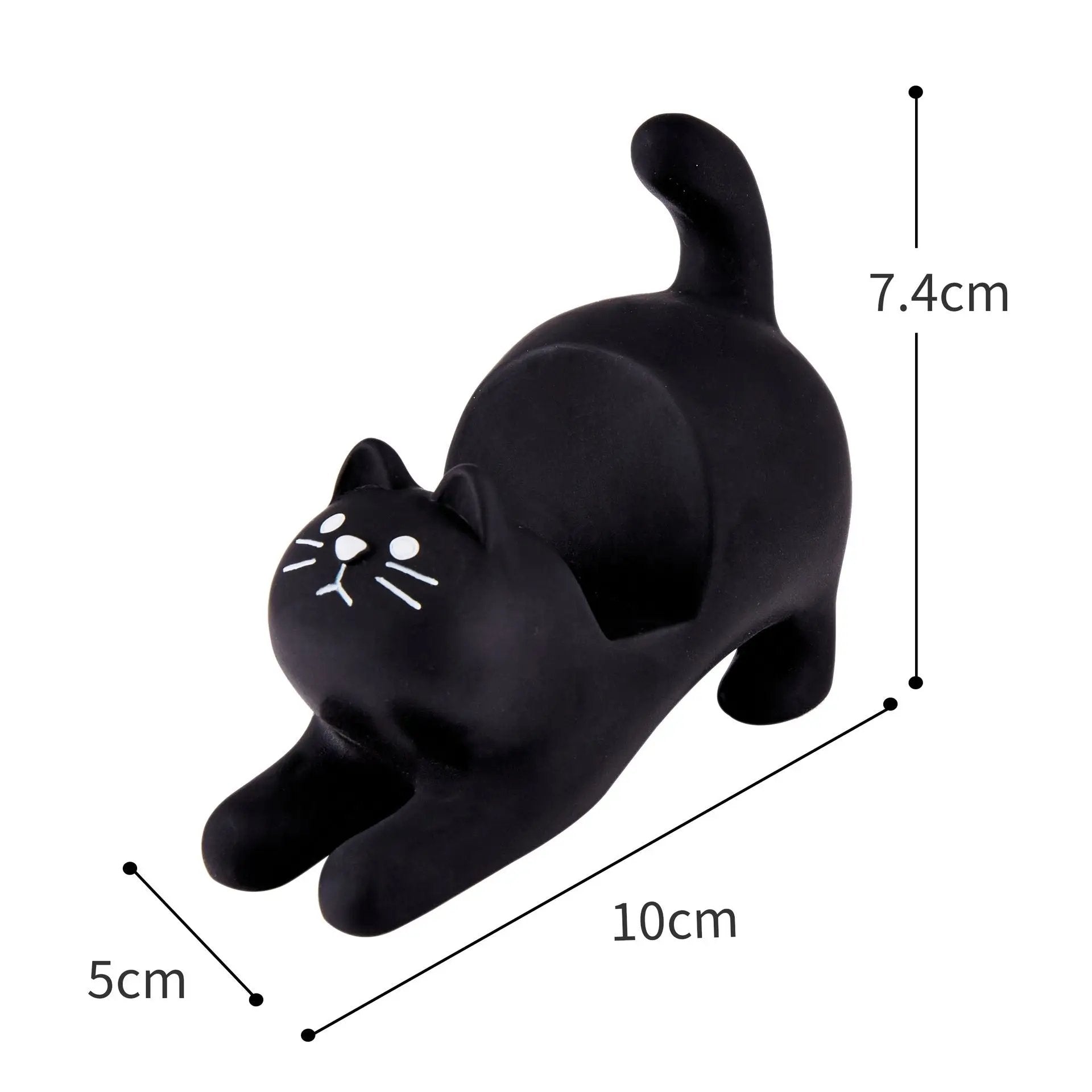 Grocery Cat Phone Holder Resin Craft Car Desktop Ornament Charge Hub X