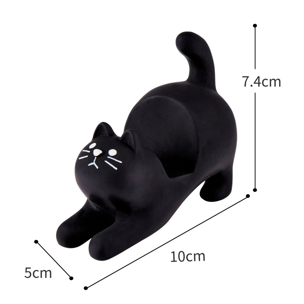 Grocery Cat Phone Holder Resin Craft Car Desktop Ornament Charge Hub X