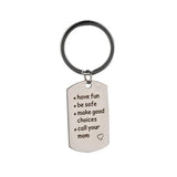 Have Be Safe Make Good Choices Keychain Safe Pendant Charge Hub X