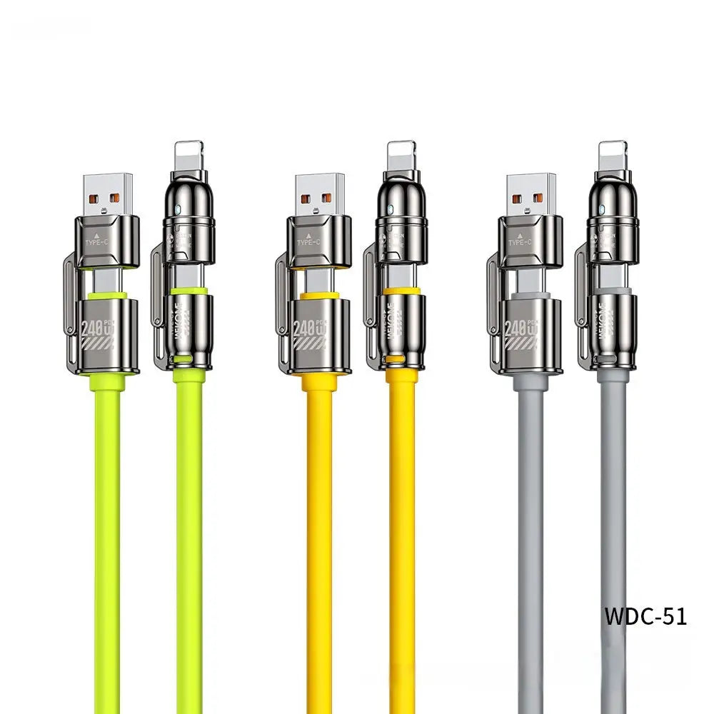 High-power Four-in-one Super Fast Charge Data Cable Charge Hub X