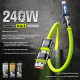 High-power Four-in-one Super Fast Charge Data Cable Charge Hub X