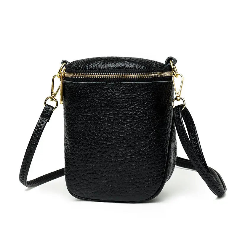 High-quality Leather Mobile Phone Bag Korean Style Shell Bags For Women Fashion Small Shoulder Crossbody Bag Charge Hub X