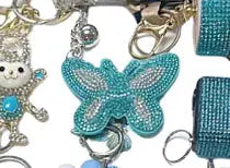 Home Fashion Simple Two-color Butterfly Shape Flannel Hot Drilling Handbag Pendant Charge Hub X