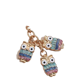 Hot Selling Dripping Oil Alloy Colorful Owl Ladybug Dark Flower Ghost Face Keychain Bag Ornaments Charge Hub X