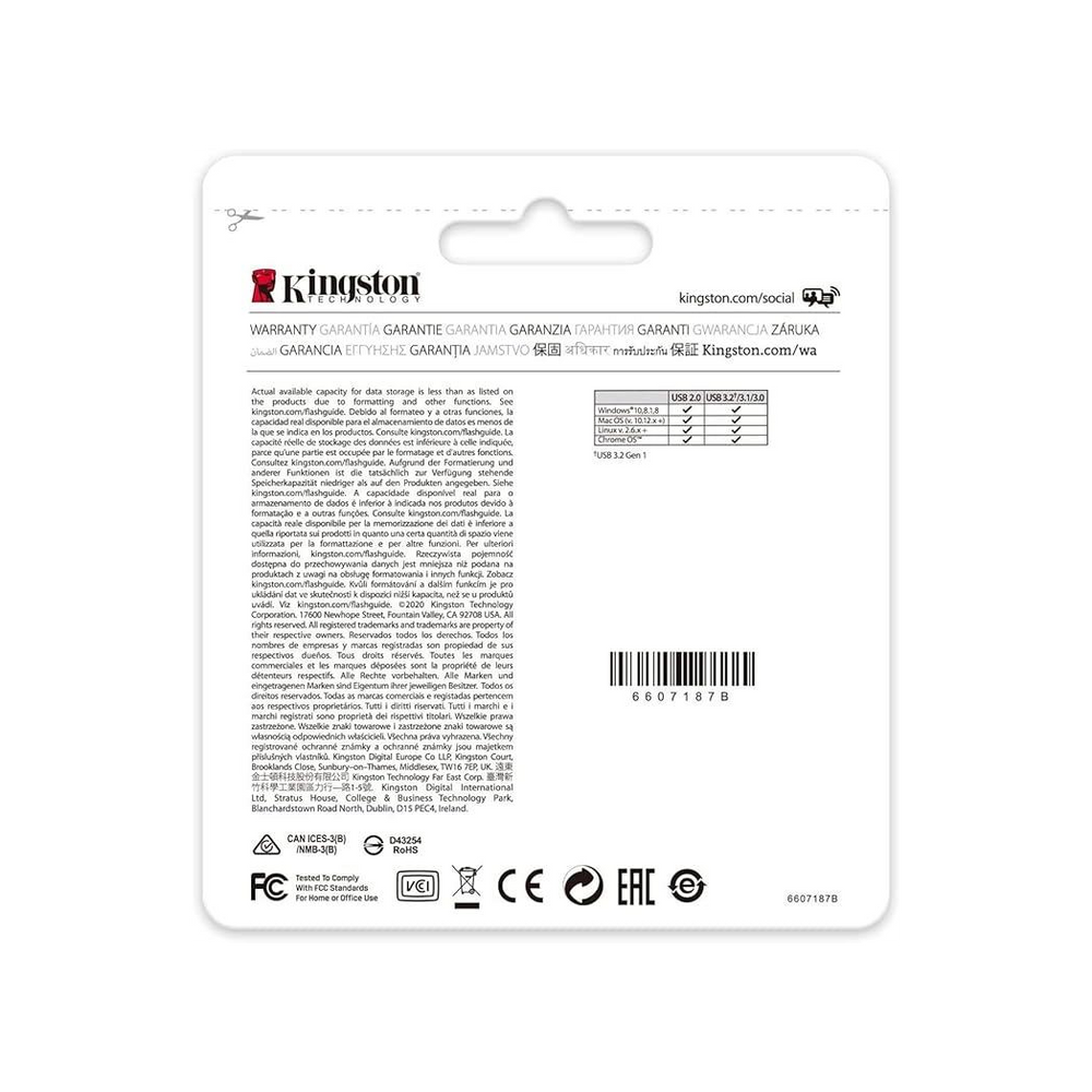 Kingston DataTraveler Kyson USB 3.2 Gen 1 Flash Drive 32GB - Stylish Capless Metal Case Kingston