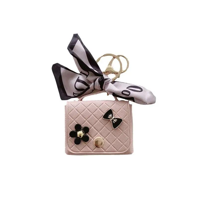 Korean Style Silk Scarf Earphone Bag Charge Hub X