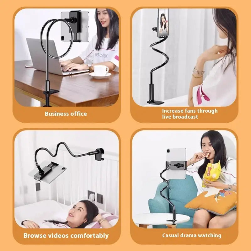 Lazy Phone & Tablet Holder – Adjustable Stand for Comfortable Viewing Charge Hub X