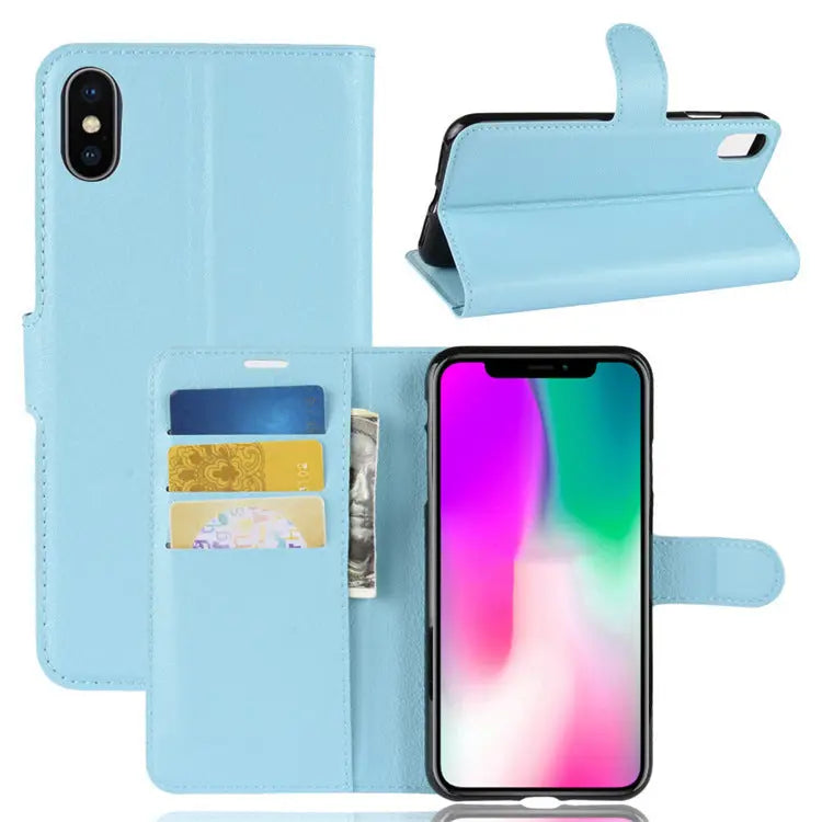 Leather Card Holder Phone Case for iPhone 13 Series Charge Hub X