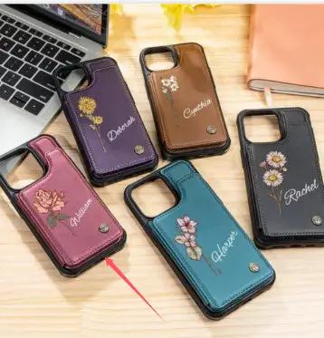 Leather Phone Case Charge Hub X