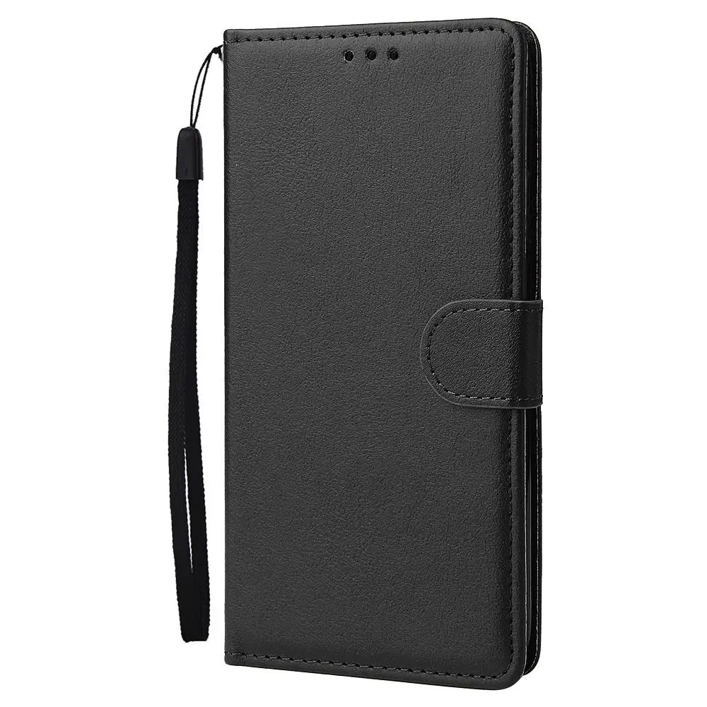Leather Phone Case With 3 Card Wallet Flip Style Slim Charge Hub X