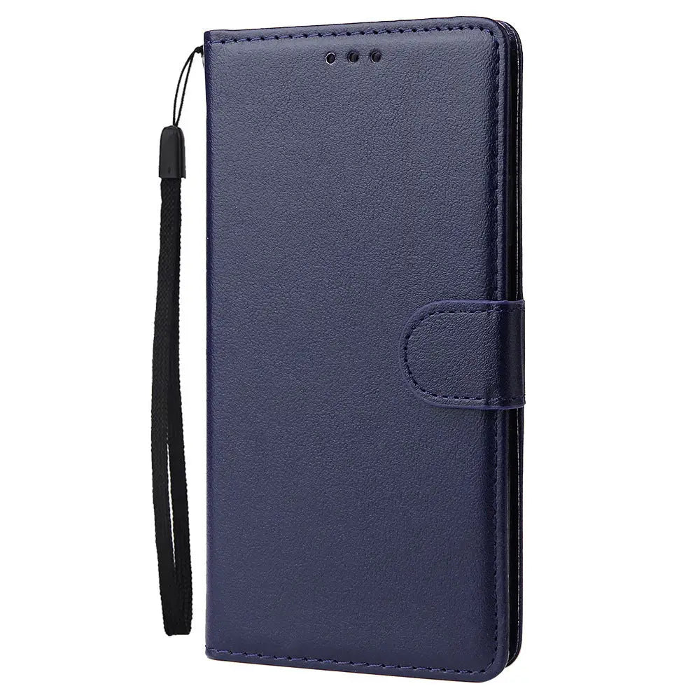 Leather Phone Case With 3 Card Wallet Flip Style Slim Charge Hub X