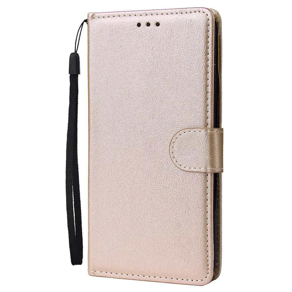 Leather Phone Case With 3 Card Wallet Flip Style Slim Charge Hub X