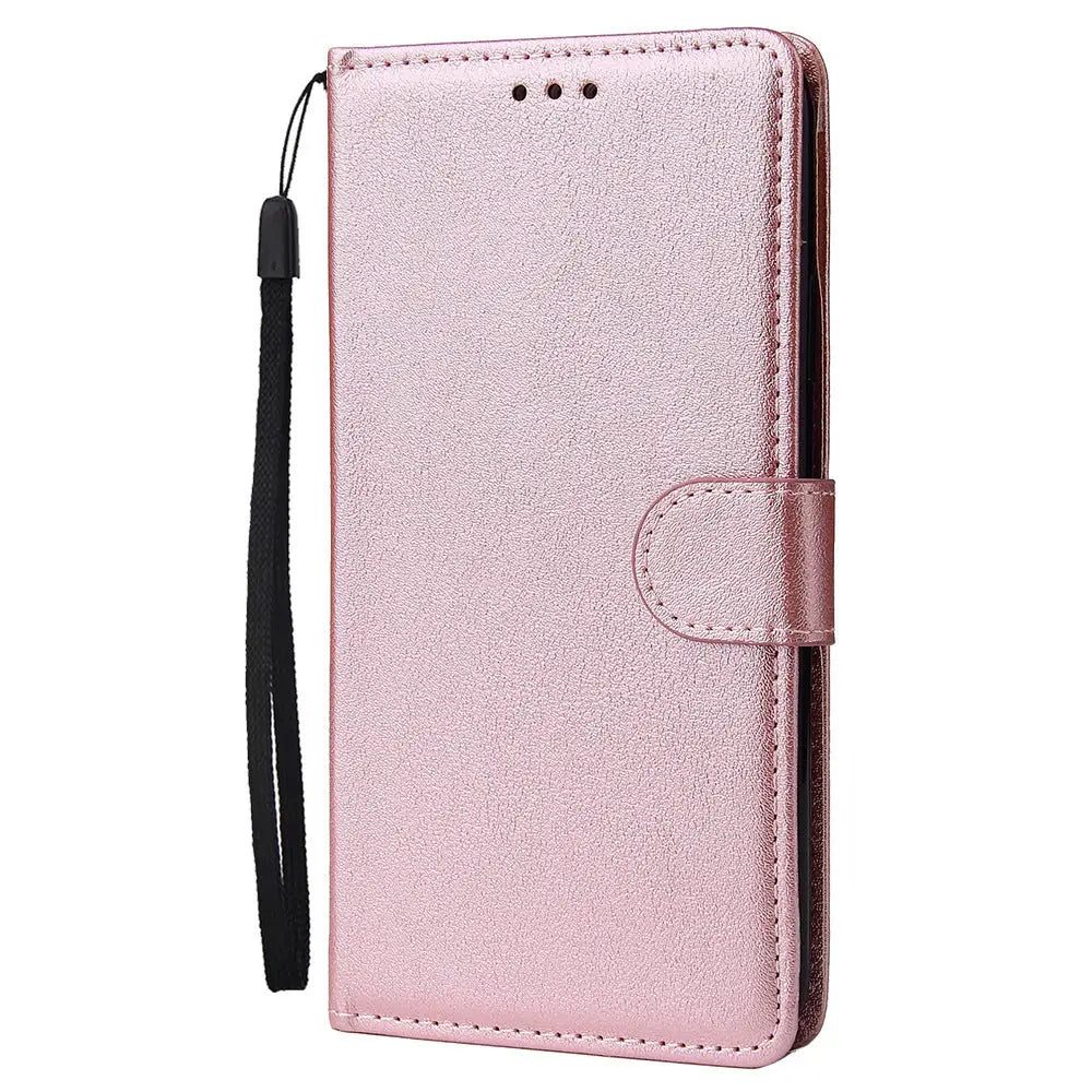 Leather Phone Case With 3 Card Wallet Flip Style Slim Charge Hub X