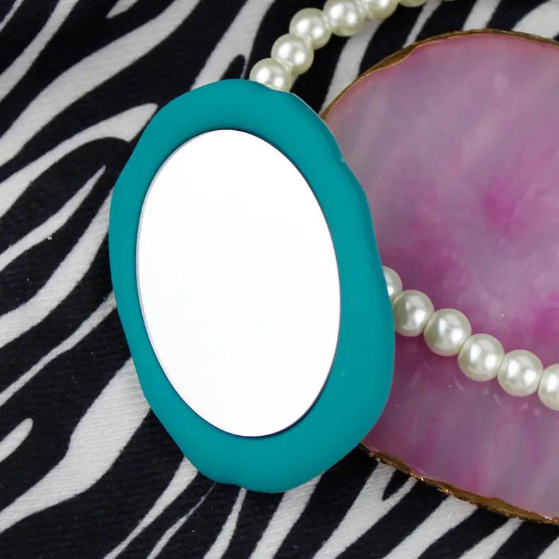 Liquid Silicone Portable Mirror Transparent Air Cushion Ring Buckle Mobile Phone Holder Charge Hub X