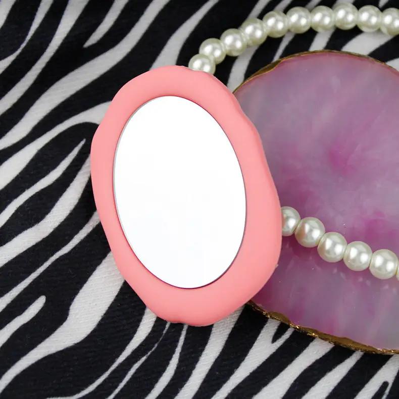 Liquid Silicone Portable Mirror Transparent Air Cushion Ring Buckle Mobile Phone Holder Charge Hub X