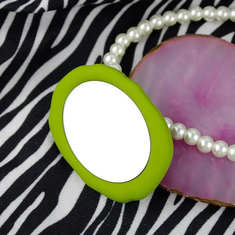 Liquid Silicone Portable Mirror Transparent Air Cushion Ring Buckle Mobile Phone Holder Charge Hub X