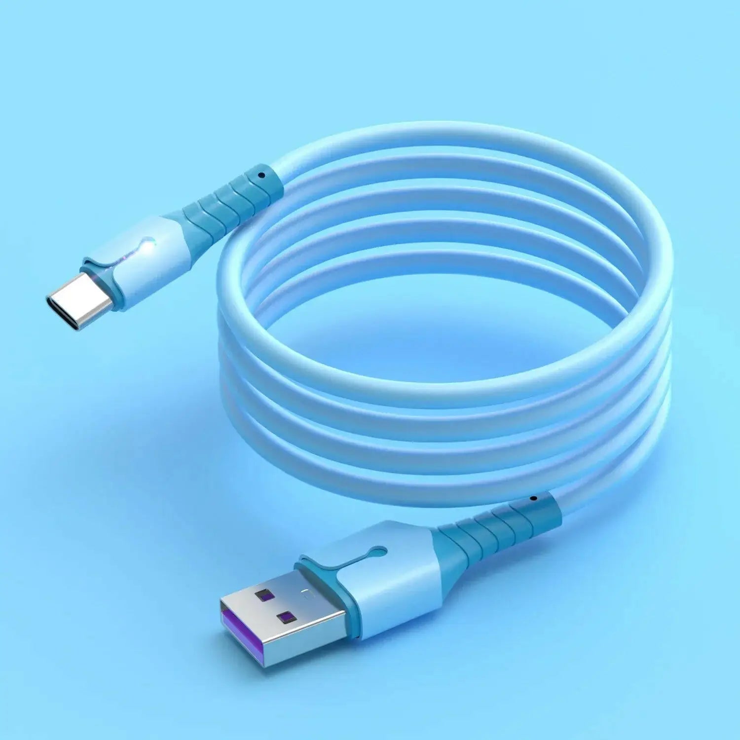 Liquid Silicone With Light USB -Type C Data Cable.