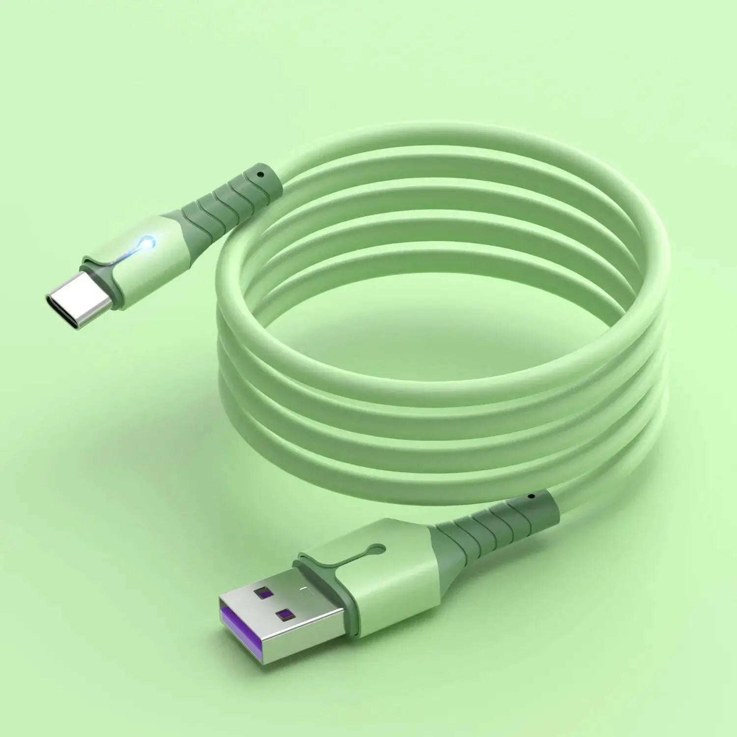 Liquid Silicone With Light USB -Type C Data Cable.