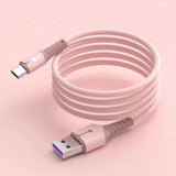 Liquid Silicone With Light USB -Type C Data Cable.
