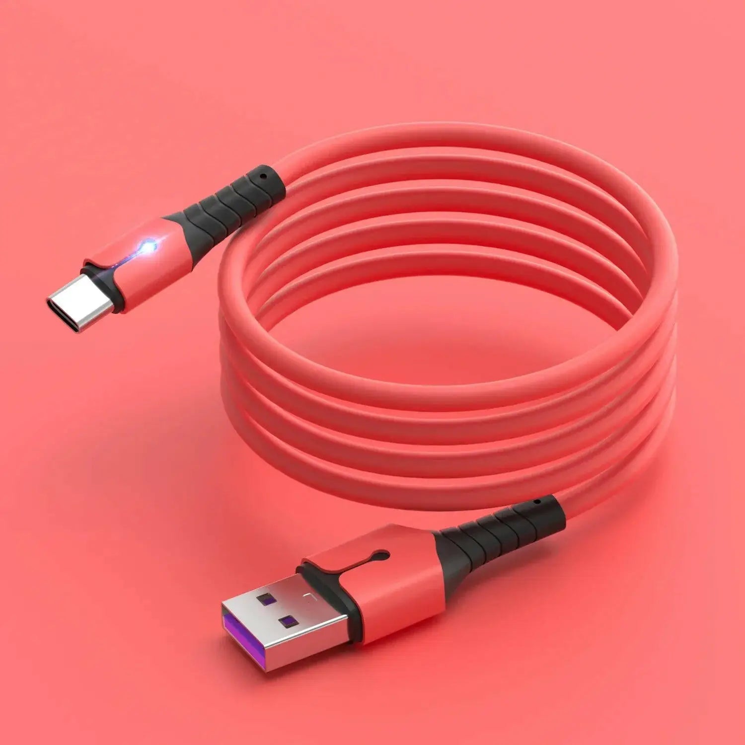 Liquid Silicone With Light USB -Type C Data Cable.