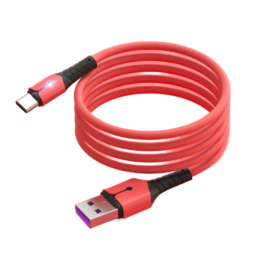 Liquid Silicone With Light USB -Type C Data Cable.