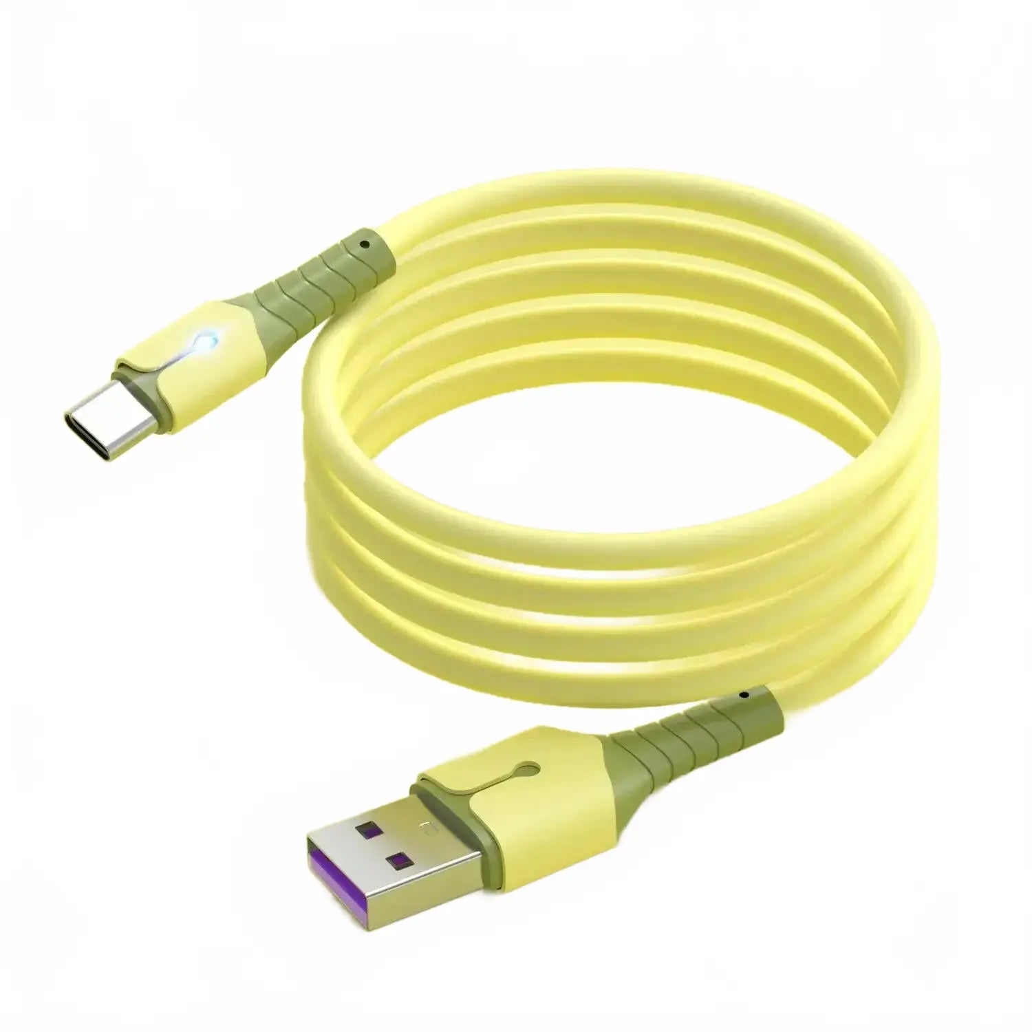 Liquid Silicone With Light USB -Type C Data Cable.