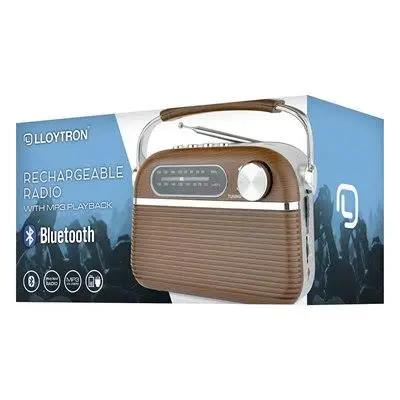 Lloytron Bluetooth Rechargeable Radio Vintage- N6403WD Lloytron
