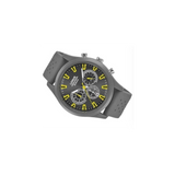Lorus Mens Sports Chronograph Dated Grey/Yellow Dial Grey Rubber Strap Watch RT377JX9 Lorus