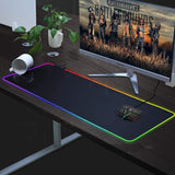 Luminous RGB Mouse Pad Luminous Symphony Game LED Rubber Table Mat Charge Hub X