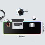 Luminous RGB Mouse Pad Luminous Symphony Game LED Rubber Table Mat Charge Hub X