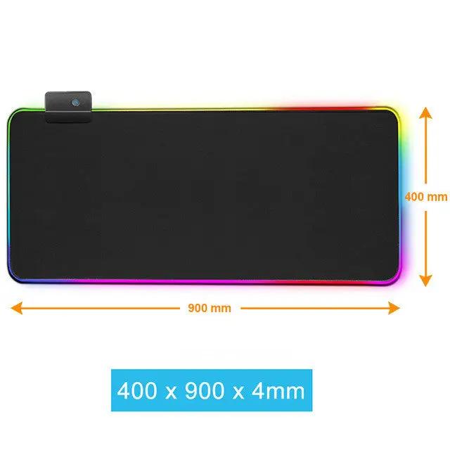 Luminous RGB Mouse Pad Luminous Symphony Game LED Rubber Table Mat Charge Hub X