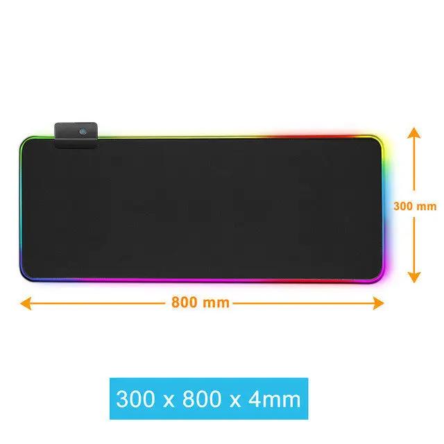 Luminous RGB Mouse Pad Luminous Symphony Game LED Rubber Table Mat Charge Hub X
