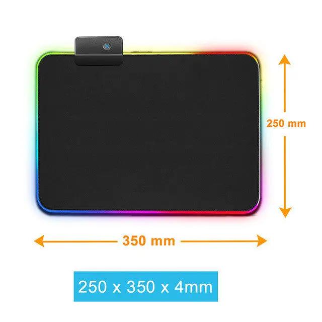 Luminous RGB Mouse Pad Luminous Symphony Game LED Rubber Table Mat Charge Hub X