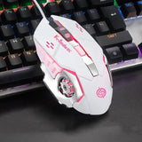 Macro Definition Gaming Competitive Office Home Metal Backboard Housing USB Wired Mouse Charge Hub X