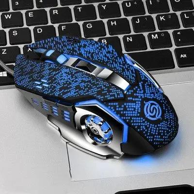 Macro Definition Gaming Competitive Office Home Metal Backboard Housing USB Wired Mouse Charge Hub X
