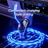 Magnetic Charging Cable Streamer Fast Charging Cable Lighting Micro USB Cable LED Magnet Charger Type-C Cable Charge Hub X