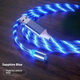 Magnetic Charging Cable Streamer Fast Charging Cable Lighting Micro USB Cable LED Magnet Charger Type-C Cable Charge Hub X