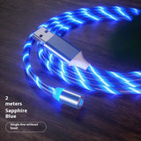 Magnetic Charging Cable Streamer Fast Charging Cable Lighting Micro USB Cable LED Magnet Charger Type-C Cable Charge Hub X