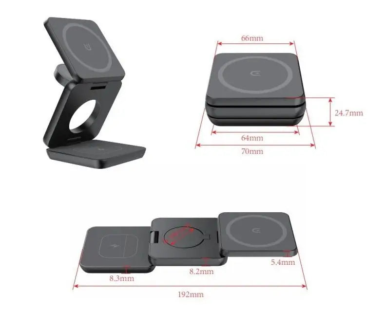 Magnetic Suction Wireless Charging And Folding Phone Holder - Charge Hub X
