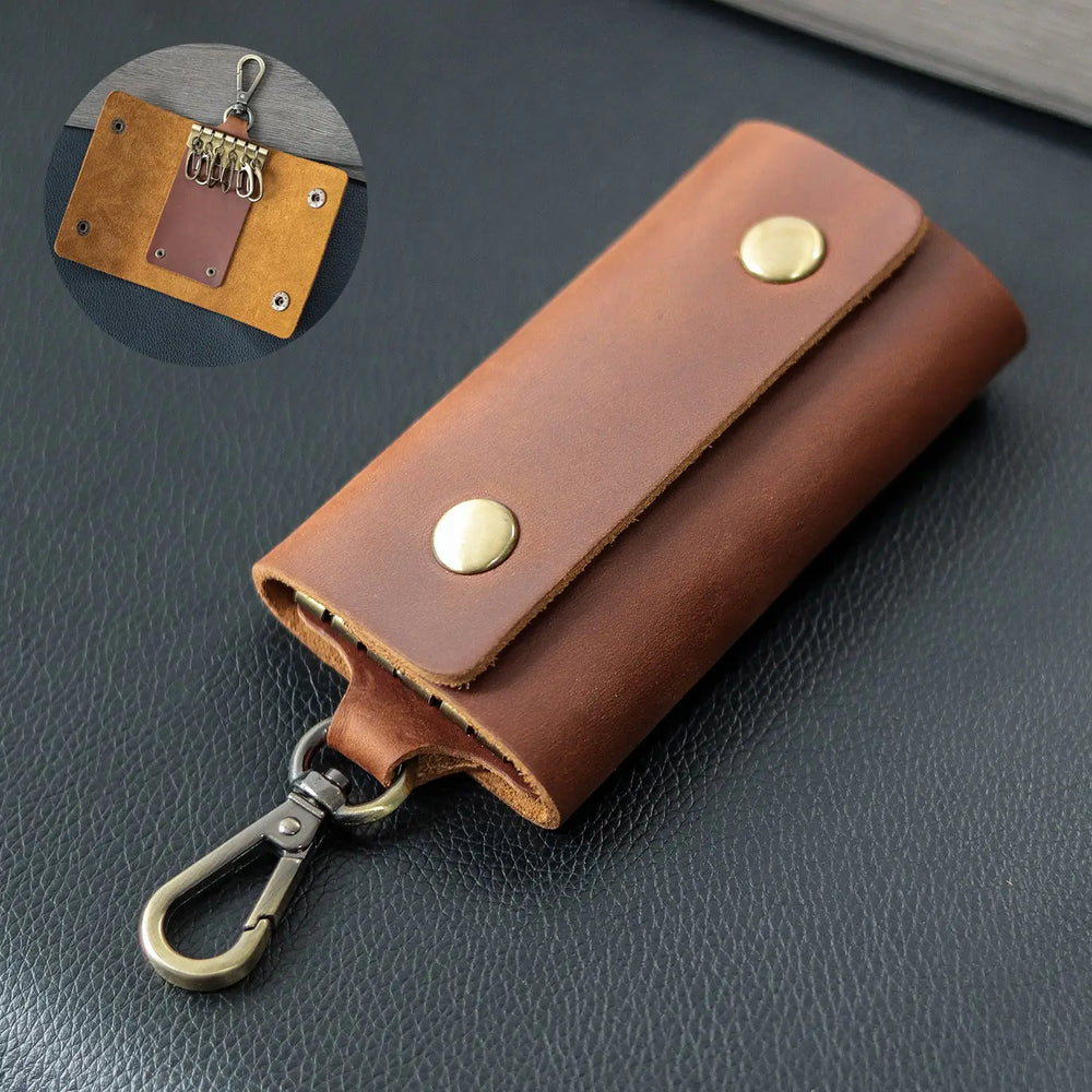Men Wallet Leather Key Bag Multifunctional Keychain Charge Hub X