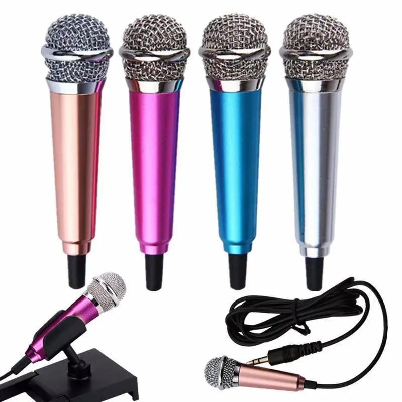 Mini Karaoke Condenser Wired 3.5mm Microphone Mic Mobile Phone For Android Charge Hub X