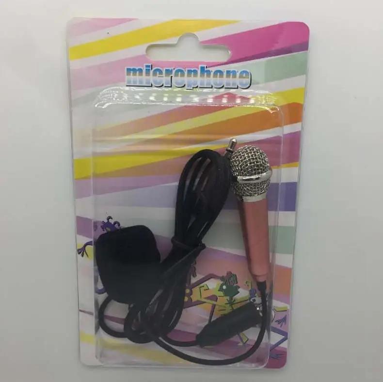 Mini Karaoke Condenser Wired 3.5mm Microphone Mic Mobile Phone For Android Charge Hub X