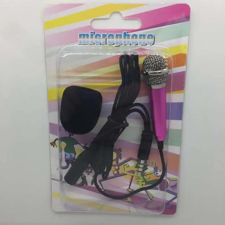 Mini Karaoke Condenser Wired 3.5mm Microphone Mic Mobile Phone For Android Charge Hub X