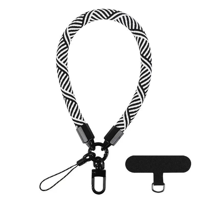 Mobile Phone Short Polyester Rope Anti-theft Wrist Strap Keychain Charge Hub X
