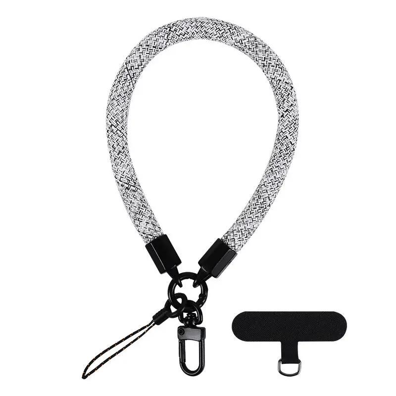 Mobile Phone Short Polyester Rope Anti-theft Wrist Strap Keychain Charge Hub X