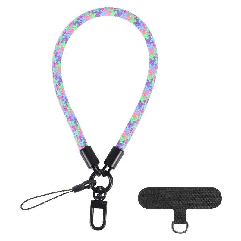 Mobile Phone Short Polyester Rope Anti-theft Wrist Strap Keychain Charge Hub X