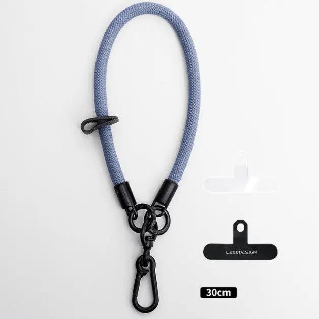 Mobile Phone Short Polyester Rope Anti-theft Wrist Strap Keychain Charge Hub X