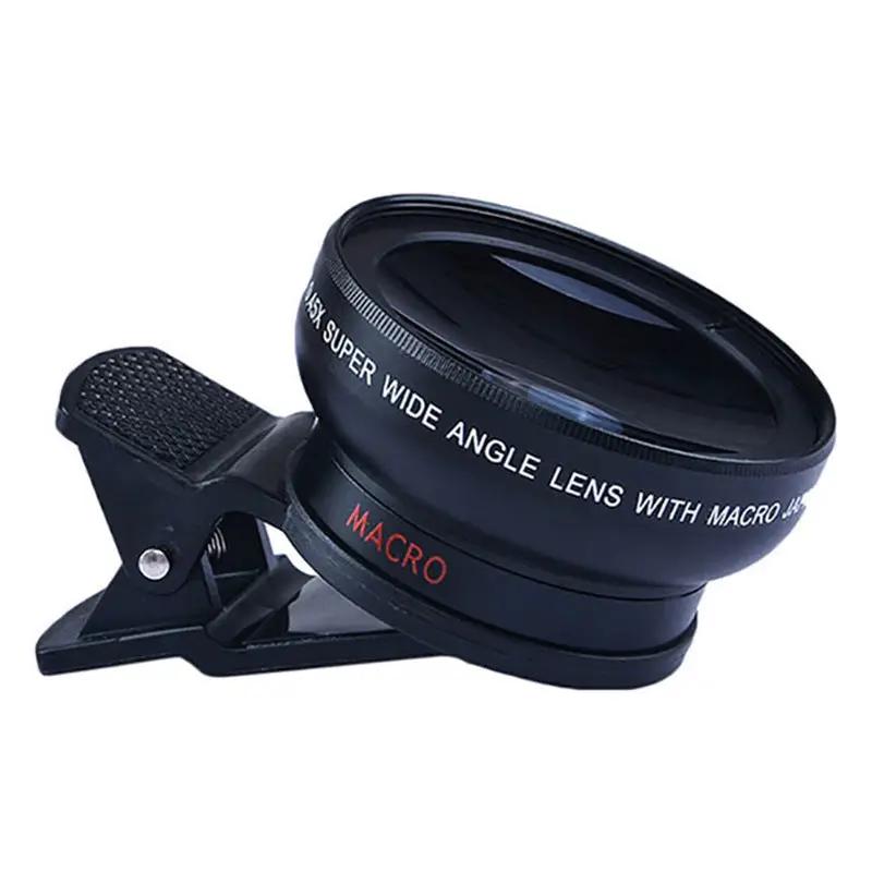 Mobile phone lens 0.45Xwide angle 12.5 times the macro external lens photography camera universal HD Combo Charge Hub X