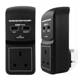 Monster Power Core 100 Surge Protected Socket with 2 USB Charging Ports, Black Monster